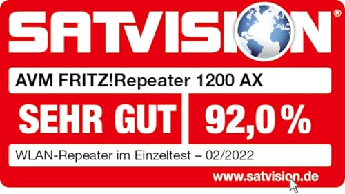 FRITZ!Repeater 1200 AX – Wi-Fi 6 Dualband Repeater mit bis zu 2.400 MBit/sk