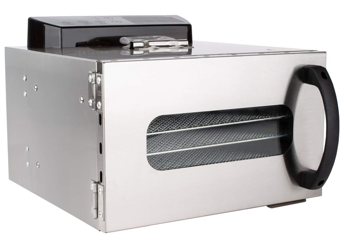 Beeketal 'BDA-15' Dörrautomat aus Edelstahl mit 10 Etagen, Zeitschaltuhr (max. 24h), einstellbarer Temperatur (30-90 °C) und LED Bedienfeld - Profi Gastro Dörrgerät inkl. 10 Einlegegitterk