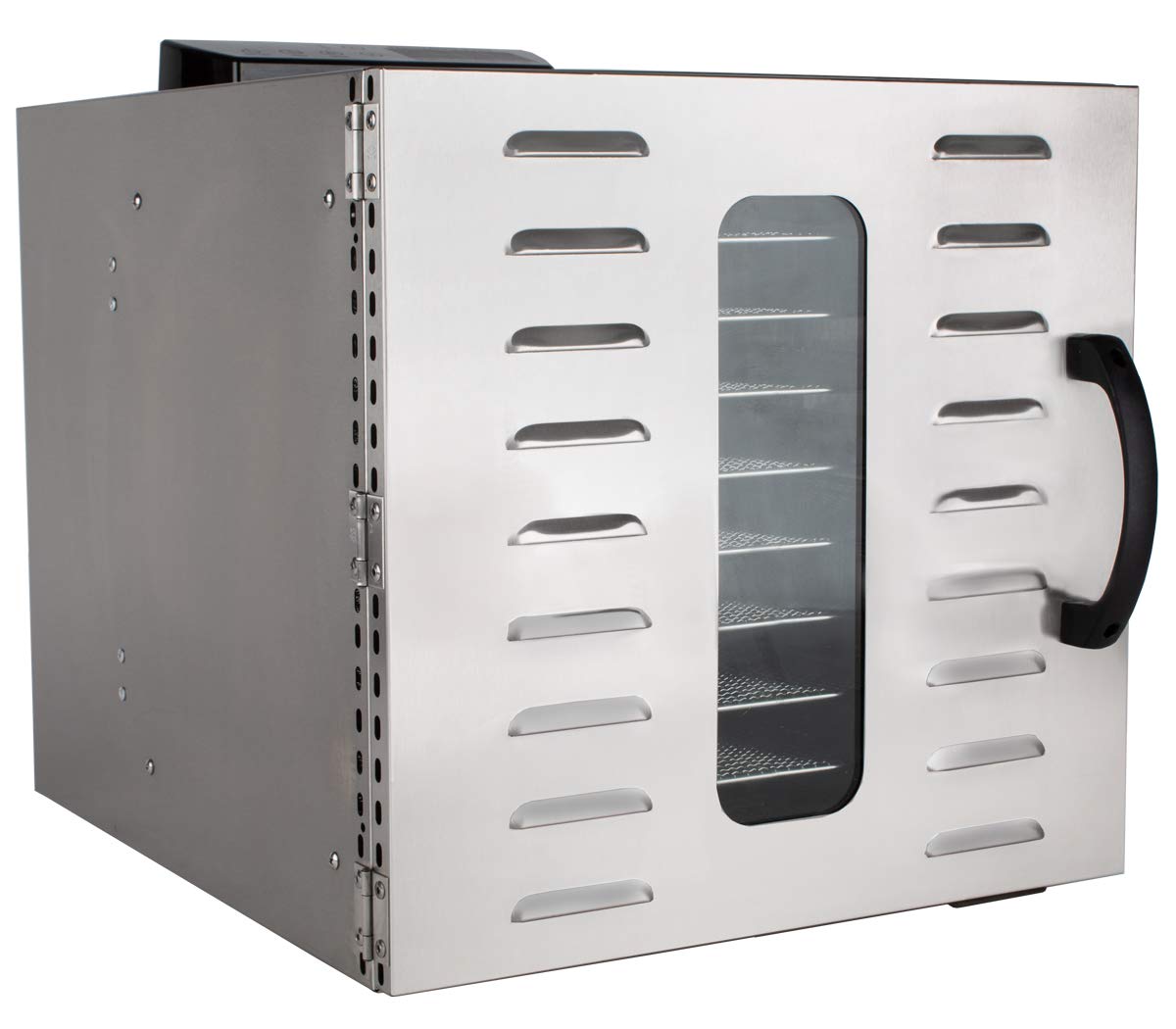 Beeketal 'BDA-15' Dörrautomat aus Edelstahl mit 10 Etagen, Zeitschaltuhr (max. 24h), einstellbarer Temperatur (30-90 °C) und LED Bedienfeld - Profi Gastro Dörrgerät inkl. 10 Einlegegitterk