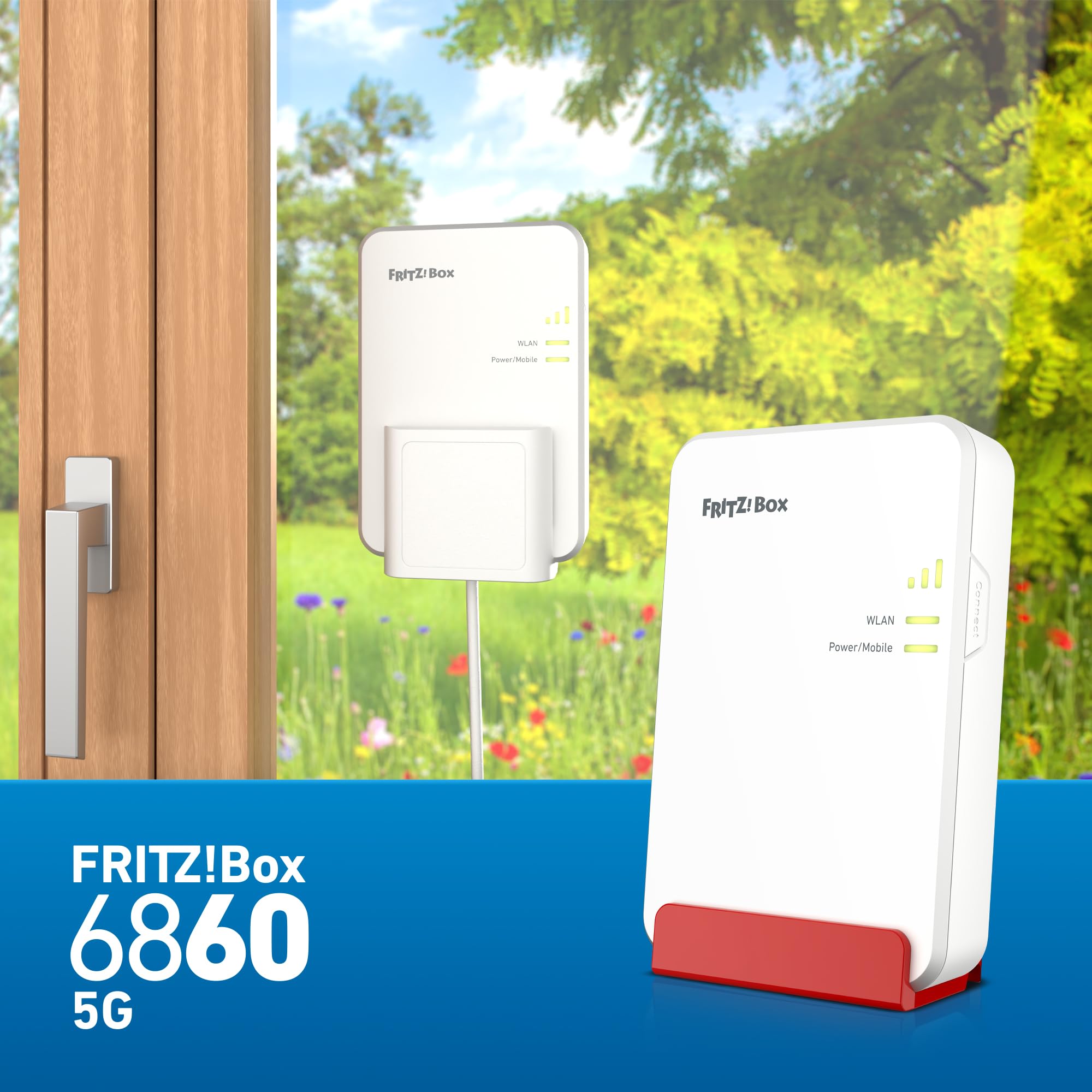 FRITZ!Box 6860 5G – Mobilfunk-Router mit Wi-Fi 6, PoE+, DECT & IP65-Gehäusek