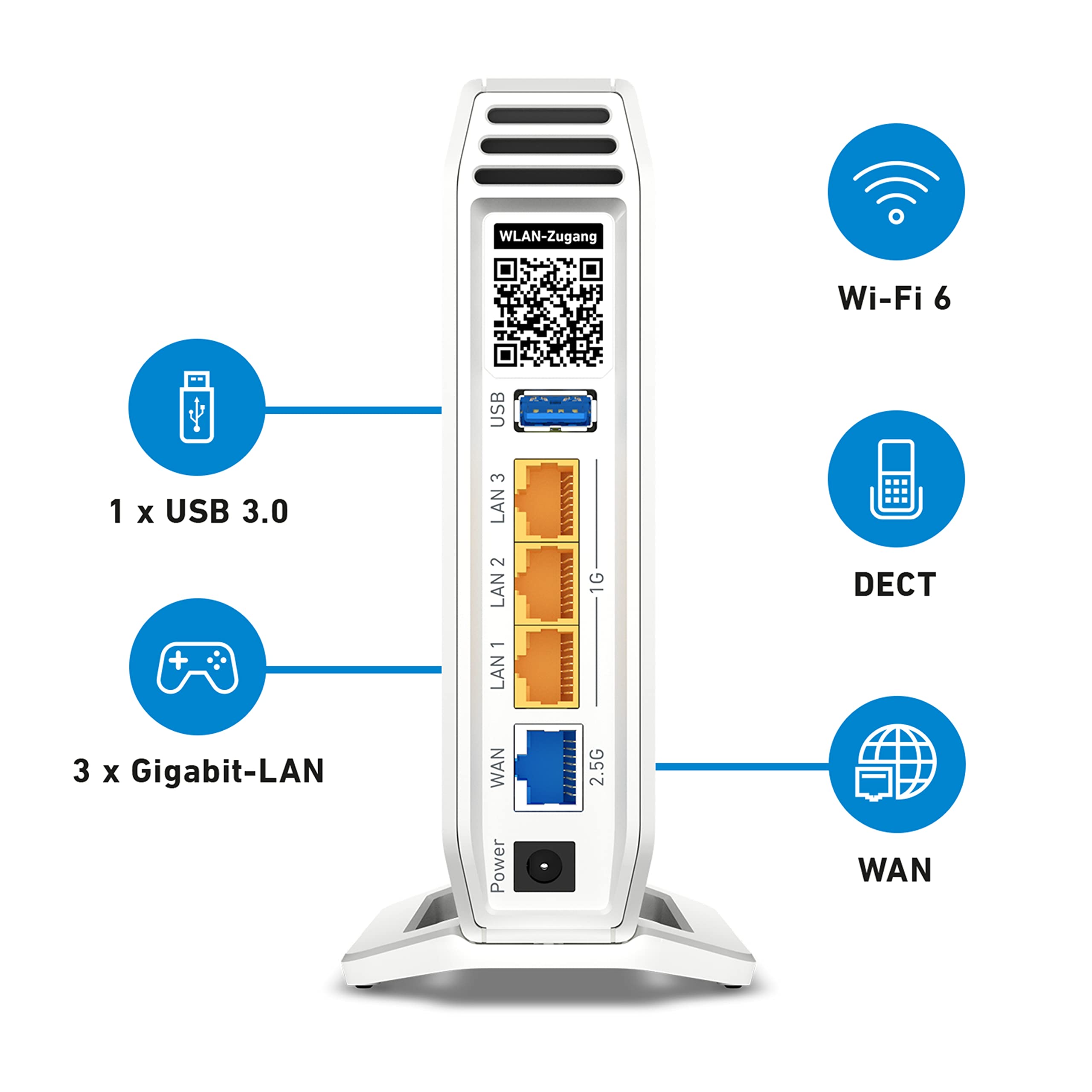 FRITZ!Box 4060 – Wi-Fi 6 Mesh Router mit 4.800 MBit/s, DECT & USB 3.0k