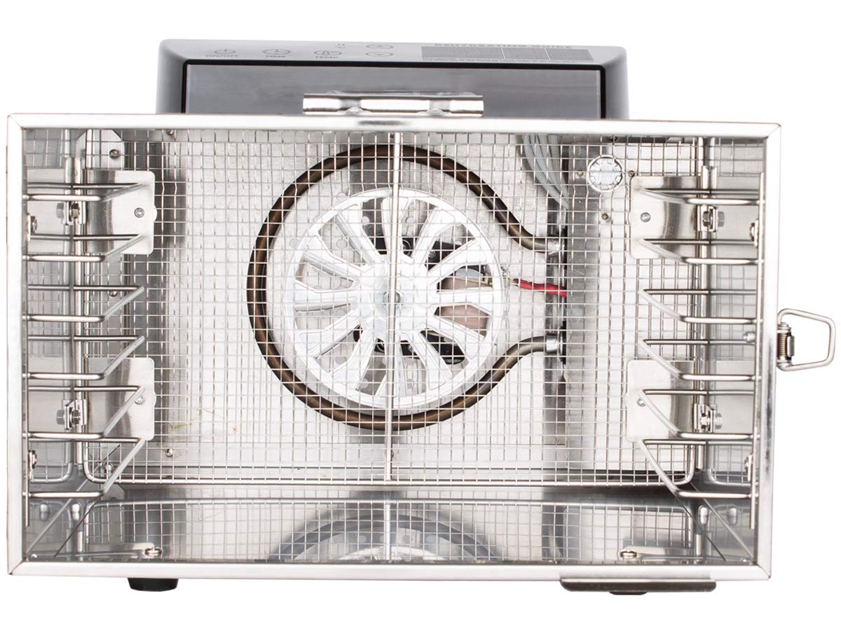 Beeketal 'BDA-15' Dörrautomat aus Edelstahl mit 10 Etagen, Zeitschaltuhr (max. 24h), einstellbarer Temperatur (30-90 °C) und LED Bedienfeld - Profi Gastro Dörrgerät inkl. 10 Einlegegitterk