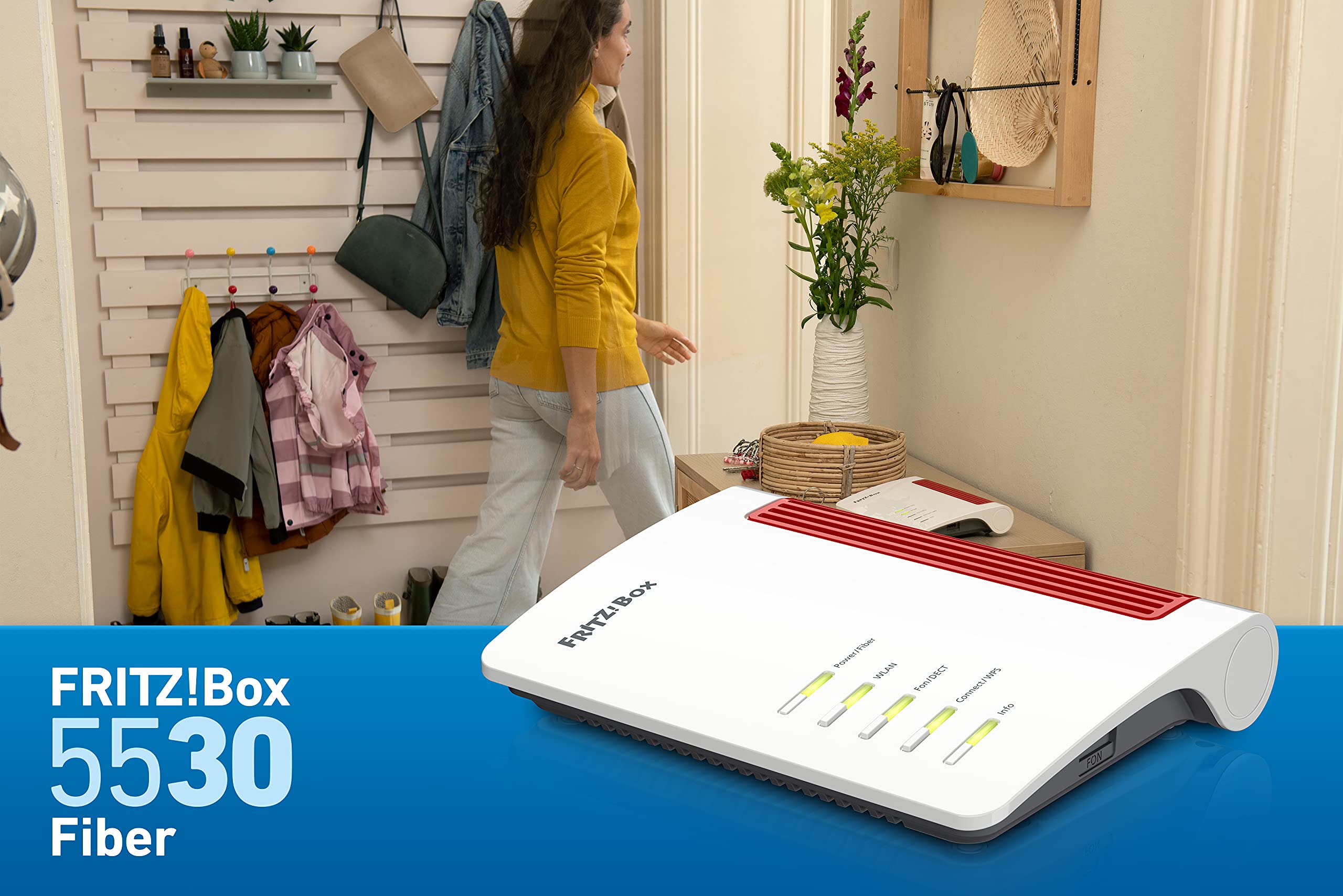 FRITZ!Box 5530 Fiber – Glasfaser-Router mit Wi-Fi 6 & 2.5-Gigabit-LANk