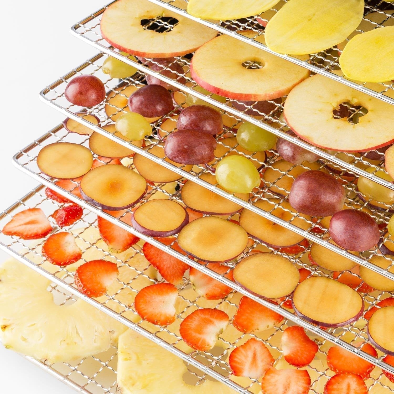 Klarstein Dörrautomat, Dörrgerät, Food Dehydrator, Dörrautomat aus Metall, Dehydrator Food Dryer, 9 Ablagen, 700 Watt, Touch-Display, Timer, Edelstahlheizelement, HotAir Circulation System, Schwarzk