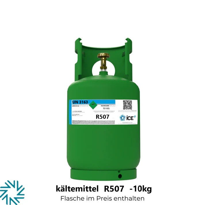 R507 Klimagas Kältemittel Füllgewicht 10 Kg Aufladbarem Zylinder 1/4 Anschluss