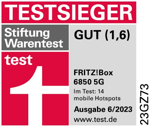 FRITZ!Box 6850 5G – LTE/5G-Router mit WLAN AC+N, DECT, USB 3.0 & 4x LANk