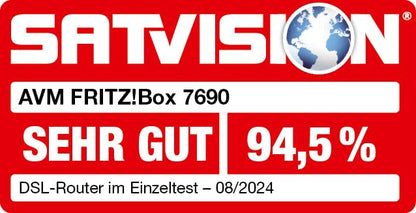 FRITZ!Box 7690 – Wi-Fi 7 DSL-Router mit Supervectoring, Mesh & DECT-Basisk