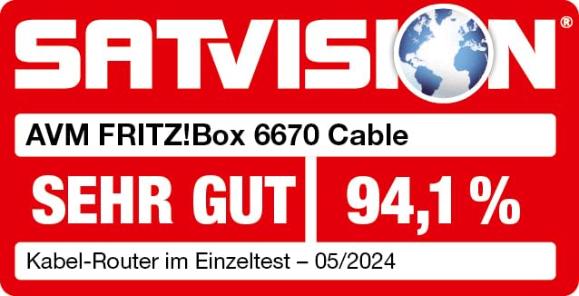 FRITZ!Box 6670 Cable – Wi-Fi 7 Kabelrouter mit DOCSIS 3.1, Zigbee & 2.5-Gbit-LANk