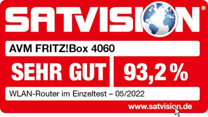 FRITZ!Box 4060 – Wi-Fi 6 Mesh Router mit 4.800 MBit/s, DECT & USB 3.0k