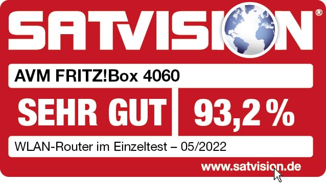 FRITZ!Box 4060 – Wi-Fi 6 Mesh Router mit 4.800 MBit/s, DECT & USB 3.0k