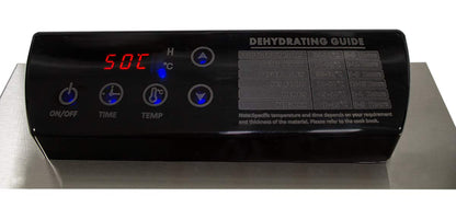 Beeketal 'BDA-15' Dörrautomat aus Edelstahl mit 10 Etagen, Zeitschaltuhr (max. 24h), einstellbarer Temperatur (30-90 °C) und LED Bedienfeld - Profi Gastro Dörrgerät inkl. 10 Einlegegitterk