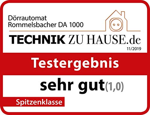 ROMMELSBACHER Dörrautomat DA 1000, XXL-Dörrfläche 1,6 m², inkl. 10 Edelstahl-Dörrtabletts, 2 Dörrgitter, 2 Dörrmatten, LED-Display, 24 Std. Zeitschaltuhr, Temperatur einstellbar (35 °C – 75 °C)k