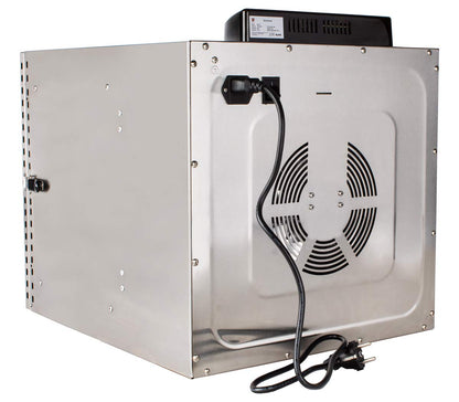 Beeketal 'BDA-15' Dörrautomat aus Edelstahl mit 10 Etagen, Zeitschaltuhr (max. 24h), einstellbarer Temperatur (30-90 °C) und LED Bedienfeld - Profi Gastro Dörrgerät inkl. 10 Einlegegitterk