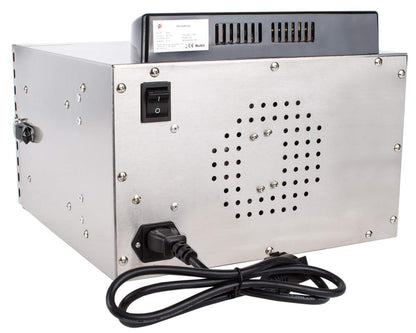 Beeketal 'BDA-15' Dörrautomat aus Edelstahl mit 10 Etagen, Zeitschaltuhr (max. 24h), einstellbarer Temperatur (30-90 °C) und LED Bedienfeld - Profi Gastro Dörrgerät inkl. 10 Einlegegitterk