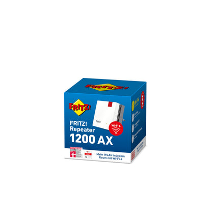 FRITZ!Repeater 1200 AX – Wi-Fi 6 Dualband Repeater mit bis zu 2.400 MBit/sk