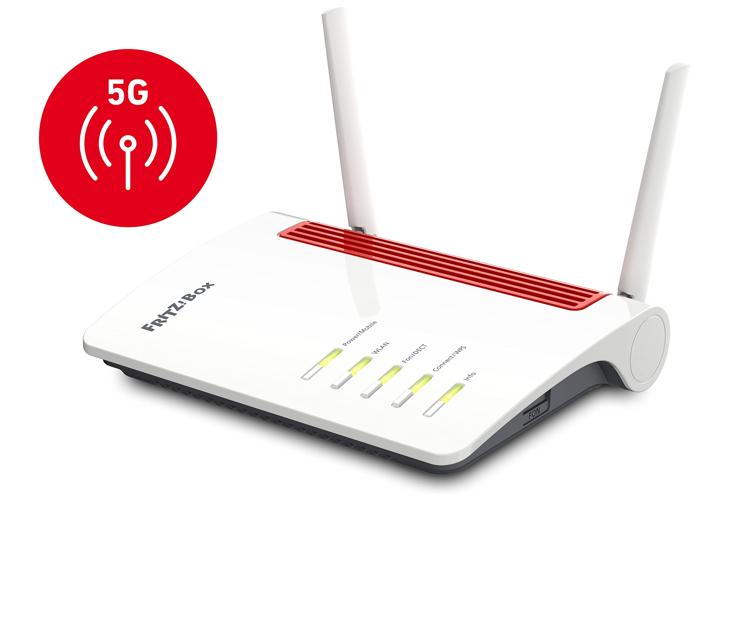 FRITZ!Box 6850 5G – LTE/5G-Router mit WLAN AC+N, DECT, USB 3.0 & 4x LANk
