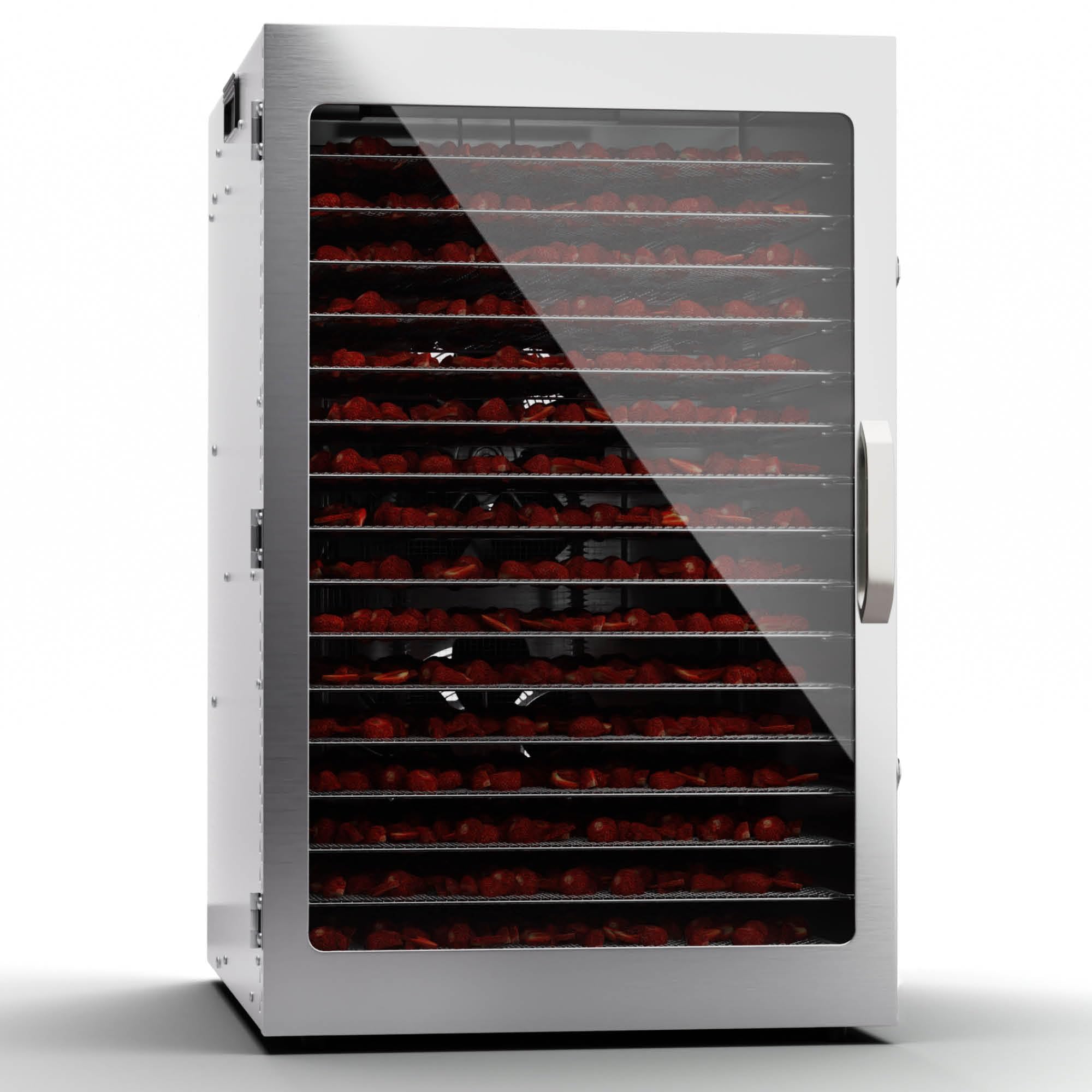 Klarstein Dörrgerät, Dörrautomat für Gemüse, Obst, Pilze & Fleisch, 1500W Edelstahl-Dörrautomat, Trockenautomat mit 16 Metallgitter, Dörrgerät mit 24H Timer & Touch-Display, Food Dehydratork