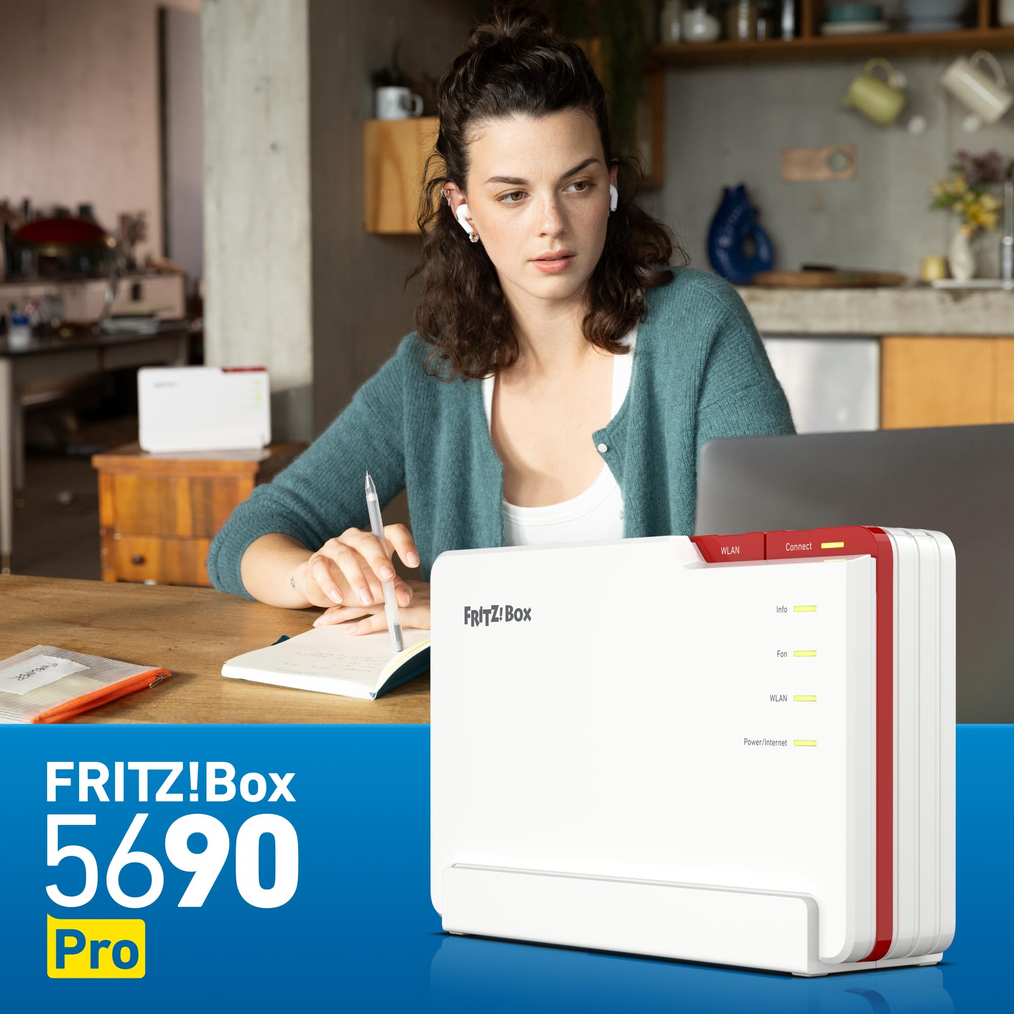 FRITZ!Box 5690 Pro – Wi-Fi 7 Triband-Router für DSL & Glasfaser, Mesh & DECTk
