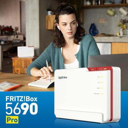 FRITZ!Box 5690 Pro – Wi-Fi 7 Triband-Router für DSL & Glasfaser, Mesh & DECTk