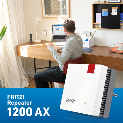 FRITZ!Repeater 1200 AX – Wi-Fi 6 Dualband Repeater mit bis zu 2.400 MBit/sk
