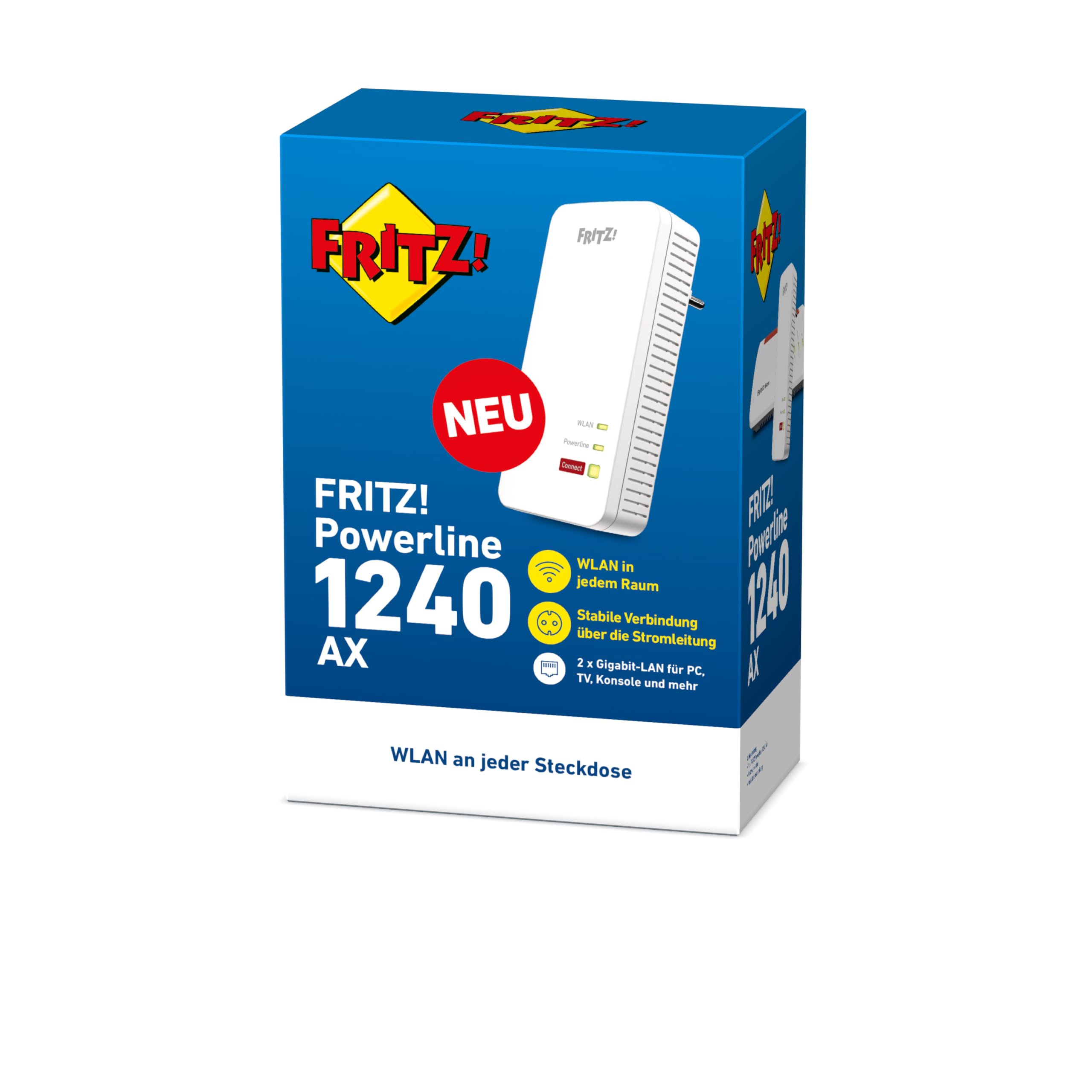 FRITZ!Powerline 1240 AX Set – Wi-Fi 6 Powerline mit WLAN & 1.200 MBit/sk