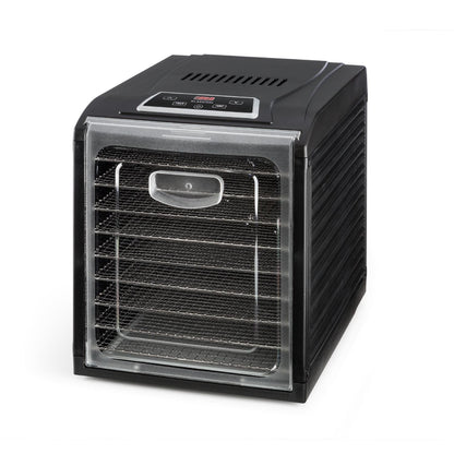 Klarstein Dörrautomat, Dörrgerät, Food Dehydrator, Dörrautomat aus Metall, Dehydrator Food Dryer, 9 Ablagen, 700 Watt, Touch-Display, Timer, Edelstahlheizelement, HotAir Circulation System, Schwarzk