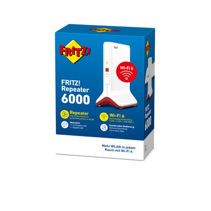 FRITZ!Repeater 6000 – Wi-Fi 6 Tri-Band Repeater mit bis zu 6.000 MBit/s & 2.5-LANk