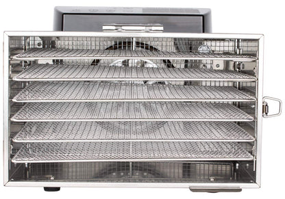 Beeketal 'BDA-15' Dörrautomat aus Edelstahl mit 10 Etagen, Zeitschaltuhr (max. 24h), einstellbarer Temperatur (30-90 °C) und LED Bedienfeld - Profi Gastro Dörrgerät inkl. 10 Einlegegitterk