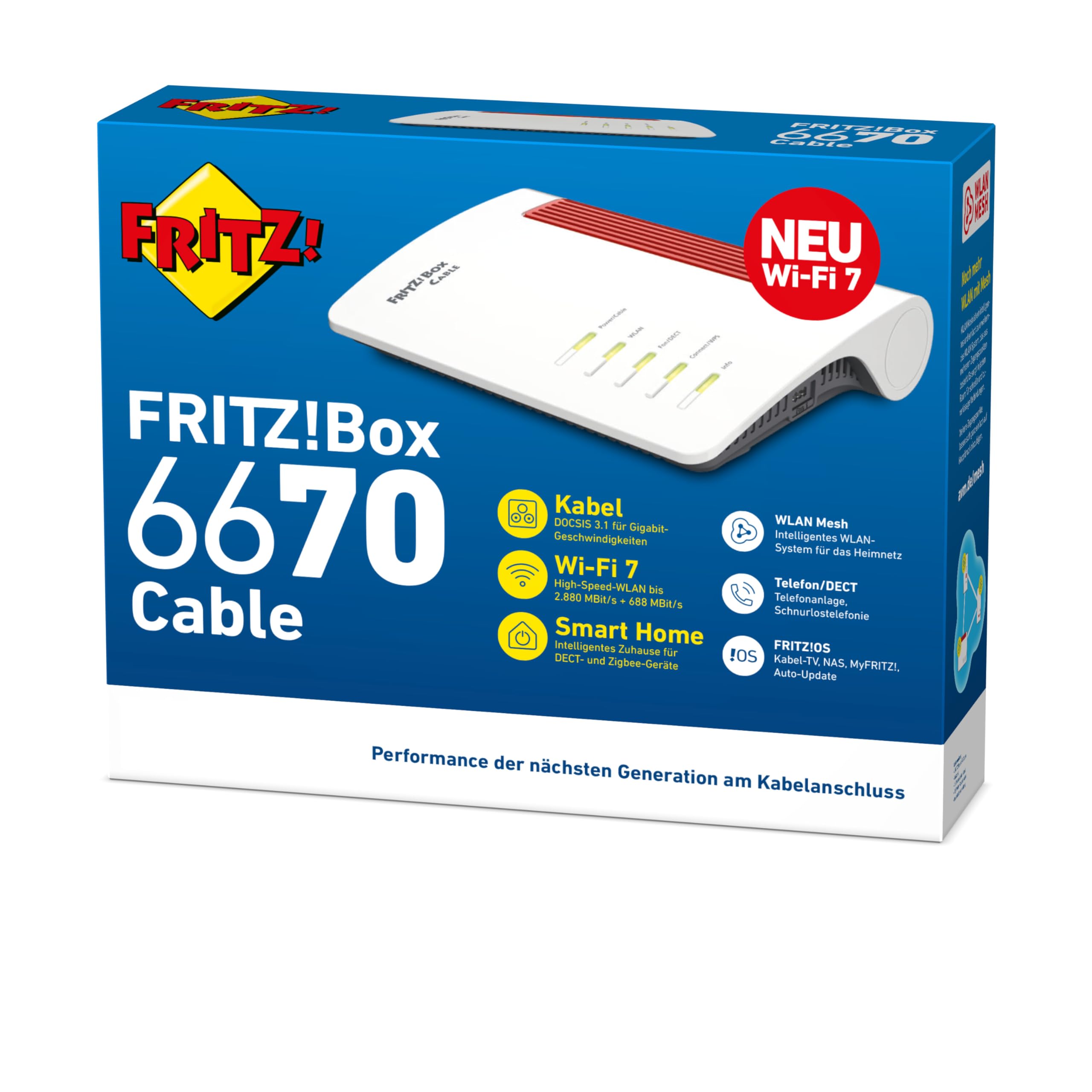 FRITZ!Box 6670 Cable – Wi-Fi 7 Kabelrouter mit DOCSIS 3.1, Zigbee & 2.5-Gbit-LANk