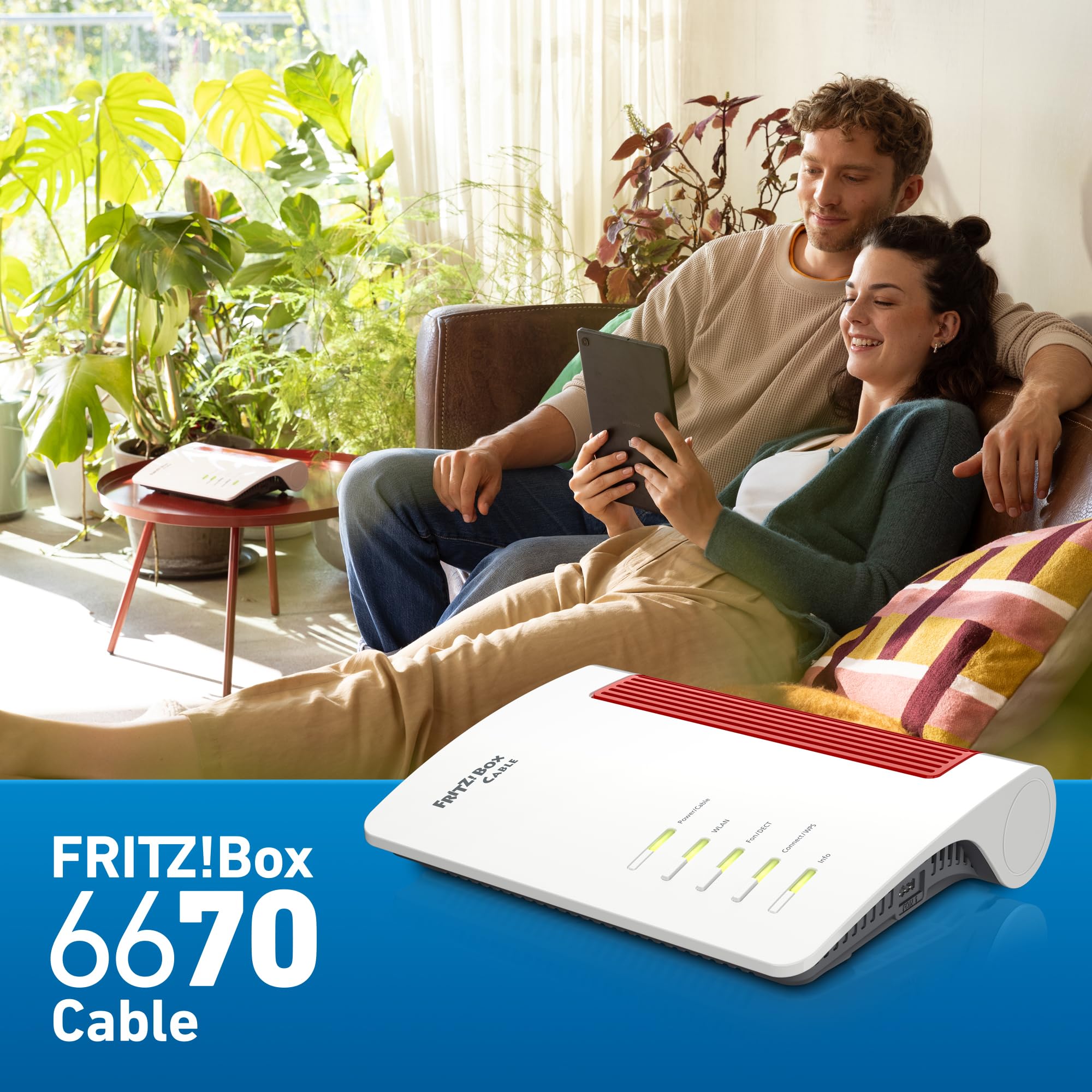 FRITZ!Box 6670 Cable – Wi-Fi 7 Kabelrouter mit DOCSIS 3.1, Zigbee & 2.5-Gbit-LANk