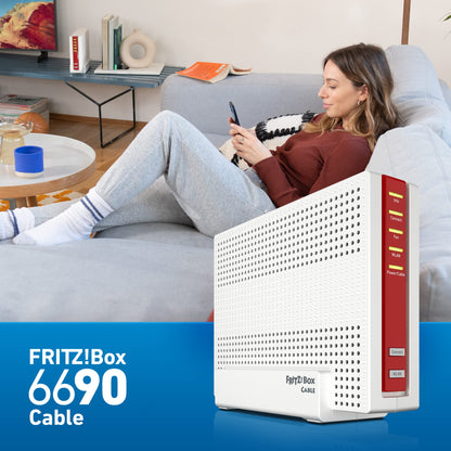 FRITZ!Box 6690 Cable – Wi-Fi 6 Kabelrouter mit DOCSIS 3.1, DECT & USB 3.0k