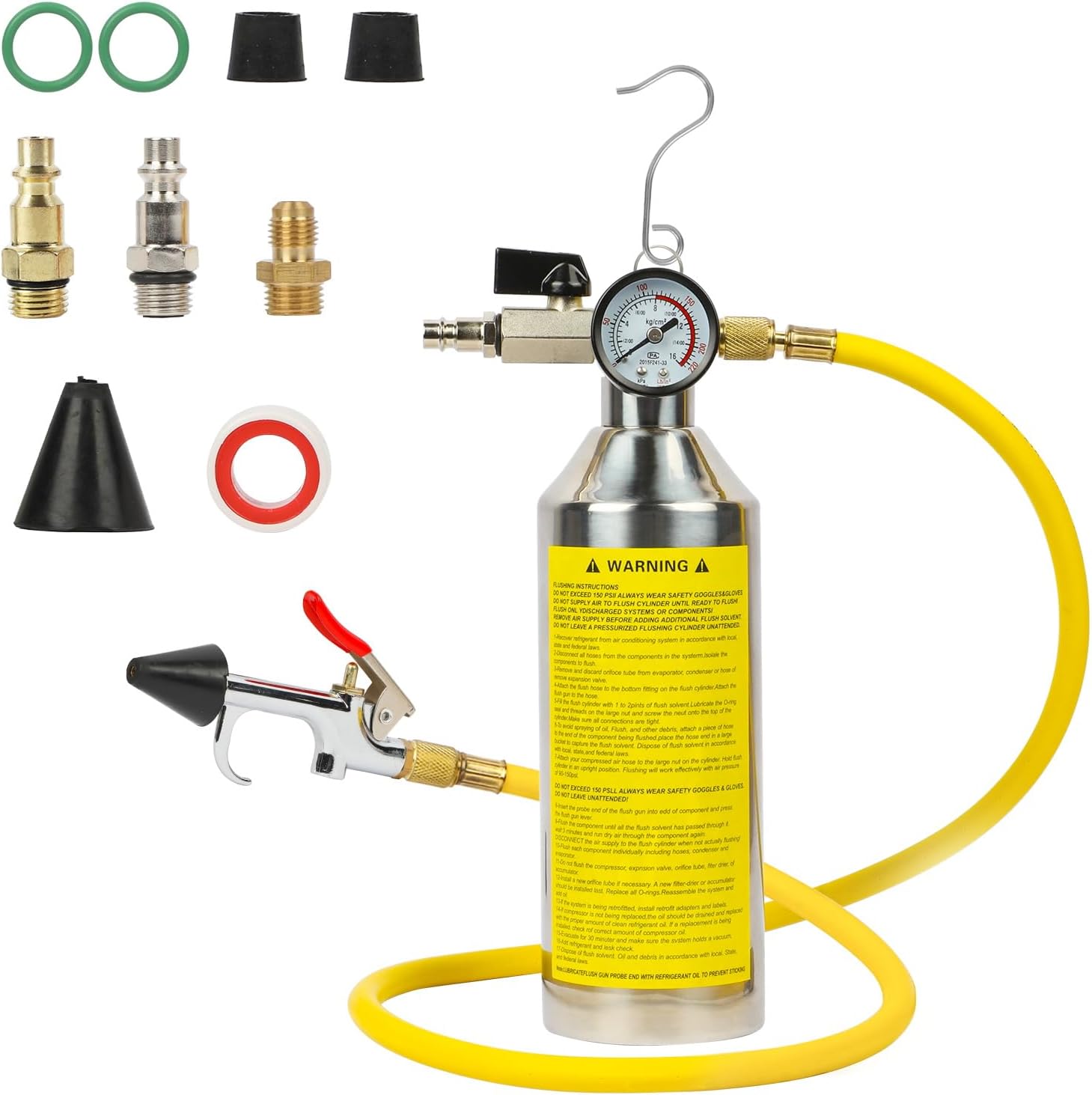 Auto-Klima-Spülset 220 PSI – Rohrreinigung für Klimaleitungen, Kondensator & Verdampfer
